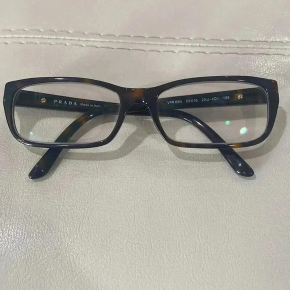 PRADA VPR05N 53*16 Women's Brown Frame Eyeglasses 2AU 135 - Picture 2 of 9
